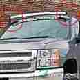 Tlrrlb-sil07-50c-bk 07-13 Topline Autopart Black Roof Pillar Mount Brackets For 50 Curved Led Light Bar 14 Chevy Gmc