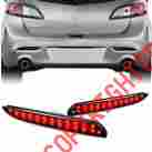 4-ly015-3 10-13 Dtm Rear Bumper Reflector Replacement Smoked Lens Led Brake Lights For Mazda 3