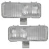 1224-0118lr Brock New Pair Set Park Signal Marker Light Lamp Lens