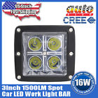 10-30v 16w Worklight Beam Spot 6000k 1500lm Bar Pair Square Led 3 Cree Ip67