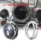 190093007649 Sunydeal Silver Led Headlight Mounting Ring Bracket For