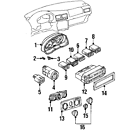 1j0-953-235-j-01c Volkswagen Genuine Oem Hazard Switch