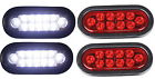 2kl25109c-wk 2 -up Trailer Fog Stop Oblong Led Truck White " 6 Oval Light Red Reverse