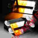 4-led-51055-wyl-d Hdc Autosports 4 Led Amber White Emergency Warn Dashboard Windshield Flash Strobe Light Bar