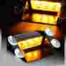 4-led-51055-yl-b Hdc Autosports 4 Led Amber Yellow Emergency Warn Dashboard Windshield Flash Strobe Light 2
