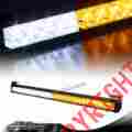 4-led-hs-52023-6-wyl Dtm Amber White 27 Led Traffic Adviser Emergency Hazard Caution Strobe Light Bar