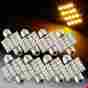 4-led-rs-316a-34mm-yl Hdc Autosports 8x 34mm 16 Smd Amber Led Festoon Dome Map Glove Box Trunk Replacement Light Bulb De3021 De3022 De3175 De3423