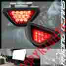 4-tbl-3063-rd Universal F1 Style Triangle 12 Red Led Lens Third 3rd Brake Light Stop Lamp
