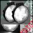 4-wl-6led-ro-18w Racing Gear 2x Round White Led 12v 18w 1500 Lumen Spot Off Road Flood Beam Work Light Lamps