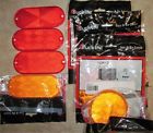 47a-3 54a-3 54td Four Yellow Round Trailer Reflector Oblong Red 089373284248