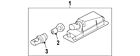 63-26-2-755-711 Mini Genuine Oem License Lamp