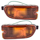 9224-0010lr Brock Set Of Front Park Signal Marker Lights Bumper Mounted