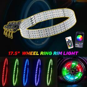 Yz18012 Auxito 17.5 Inch Double Row Bluetooth Dream Remote Chasing Flow Led Trucks Wheel Rim Lights