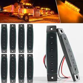 Bjzxb10psy Bjz Led Trailer Marker Lights Amber 6 Side Smoked Lens Bjzxb10psy Bjz Led Trailer Marker Lights Amber 6 Side Smoked Lens