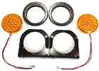 Plgs-ul005akw Blazer Led Round Amber Strobe Light Kit Wigwag Lights Brkts
