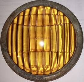 5627 Cats Eye 1930s-40s Auxiliary Yellow Light Lens #5627