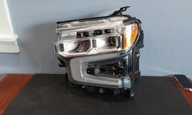 114-11833bl Chevrolet Truck Driver Headlight Led Chrome Bezel Fits 22-23 Silverado 1500 Pickup 66902