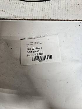 Chrysler 166-02344ar Passenger Tail Light Outer Amber Lower Lens Fits 95-00 Cirrus 8271
