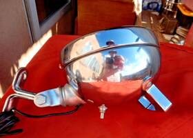 9-504 Dietz 4435 Vintage 9-50 Chrome 12v Light General Electric Ge Nice With Bracket Usa