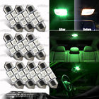 4-led-rs-234-grx10 Dome Box Light 31mm Bulb Glove 10x Single 4-smd Green Bright Led Map Festoon -