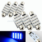 4-led-rs-316e-41mm-bl Festoon Replacement Bulb Smd 16 Panel 41mm Interior Led Light Dome 6x Blue Lamp