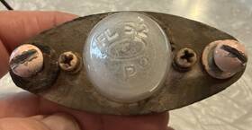 Ford Fl-52 1952 - 1957 License Plate Light Bracket With Glass Lens