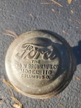 T-110 Ford 1913-14 Model T Kerosene Beveled Glass Driving Lantern Brown 110 Table Lamp