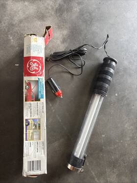 Ge 043168805001 Vintage Auto Camping Fluorescent Trouble Light 12v 12 Ft Long