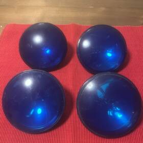 44116b Ge Lot Of 4 Vintage 12 Volt Sealed Beam Utility Auto Lights. 4416b Cobalt Blue