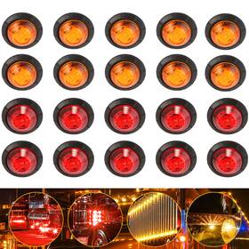 H-cl1750 Gearzaar 20x 3/4 Inch Marker Lights Led Truck Trailer Round Side Bullet Light Amber &red Lamp H-cl1750 Gearzaar 20x 3/4 Inch Marker Lights Led Truck Trailer Round Side Bullet Light Amber &red Lamp