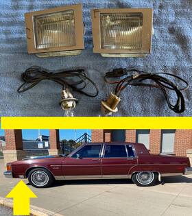16512665 Genuine Gm General Motors Oldsmobile Factory Oe Oem Optional 1977-1990 Rwd Models Cornering Lamp Assemblies A