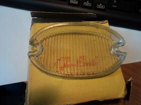 57c-13454 Glo-brite 57 Chevy Clear Glass Back-up Lenses 1957 Chevrolet New