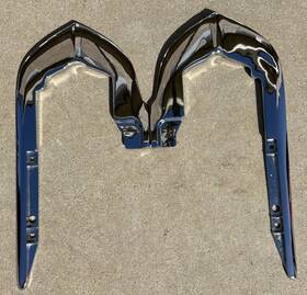 Gm Oem Factory Original 1490839 X Cadillac Right Left Front Bumper Upper End Chrome Filler Trim Bezel 1968