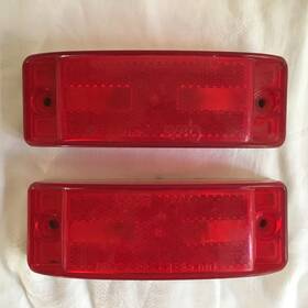 4683 Grote Red Plastic Signal Brake Light Marker Dot P2 6 Inch Set Of 2