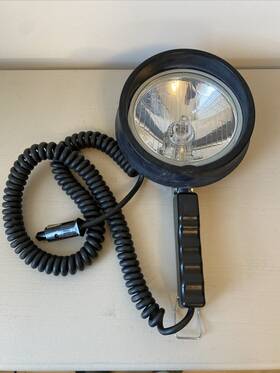 002-105-274 Hella Vintage Chrome Car Truck Boat Handheld Spotlight 12 Volt Made In Germany