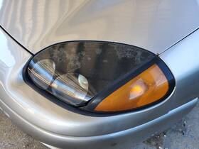 114-58421l Japanese Chrysler 1995 1996 Stealth Oem Plastic Black Pair Headlights
