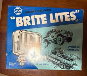 618-3101 K-d 818-3101 Vintage Brite Lites Quartz Halogen Amber Chrome Approved Fog Light