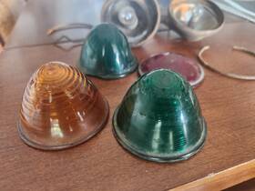 510-11 K-d Lamp Company Vintage Beehive Marker Lenses 1 Green Amber. 2 Others 510-11 K-d Lamp Company Vintage Beehive Marker Lenses 1 Green Amber. 2 Others