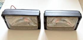 4537-c Kc Hilites Vintage Pair Of 5x7 Rectangle Lights With Covers