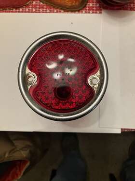 Kd267 Kd Lamp Co. 1932-33 Chrysler Desoto Plymouth Red Glass Tail Lens #