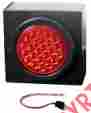 Kit2073 Gpd 4 Round Red Led Strobe Light Kit With Square Metal Mounting Box