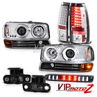 Gm2592110 Led 99 00 Drl Fog Sierra Tail Clear 02 Headlights 01 Ccfl Gm2502214 Gm2503214 Gm2801186 Gm2800186 Lights Bumper 3500hd