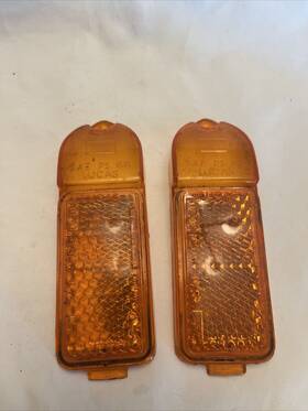 54581545 Lucas 1984-87 Jaguar Xj6 Series Iii Oem Front Side Marker Light Lamp Lens - Lh Rh Pair