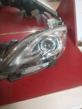 114-51122l Mazda Driver Headlight Gx Halogen Chrome Projector Bezel Fits 10-13 3 1057485
