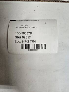 Mazda 166-59037r 626 2002 Tail Light