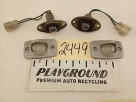 175.ms2c92 Mitsubishi Worldwide Delica L300 Van Pair Of Rear License Plate Lamp Light Fits 1986-1994