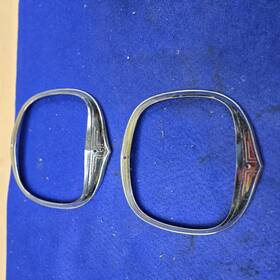 698741 Mopar 1939 Plymouth Head Light Lite Lamp Door Bezel Pair