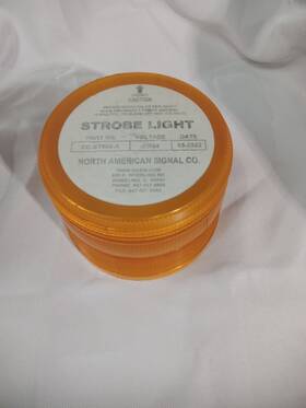 23218 Northern American Glass Strobe Light Amber Lens Usa Shipper