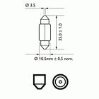 12844llb2 Pack Blister License Light Bulb-longerlife-twin Philips