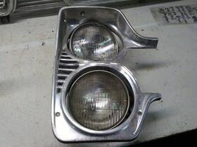 114.ch3s66 Plymouth Passenger Headlamp With Trim For 1966 Fury Convertible